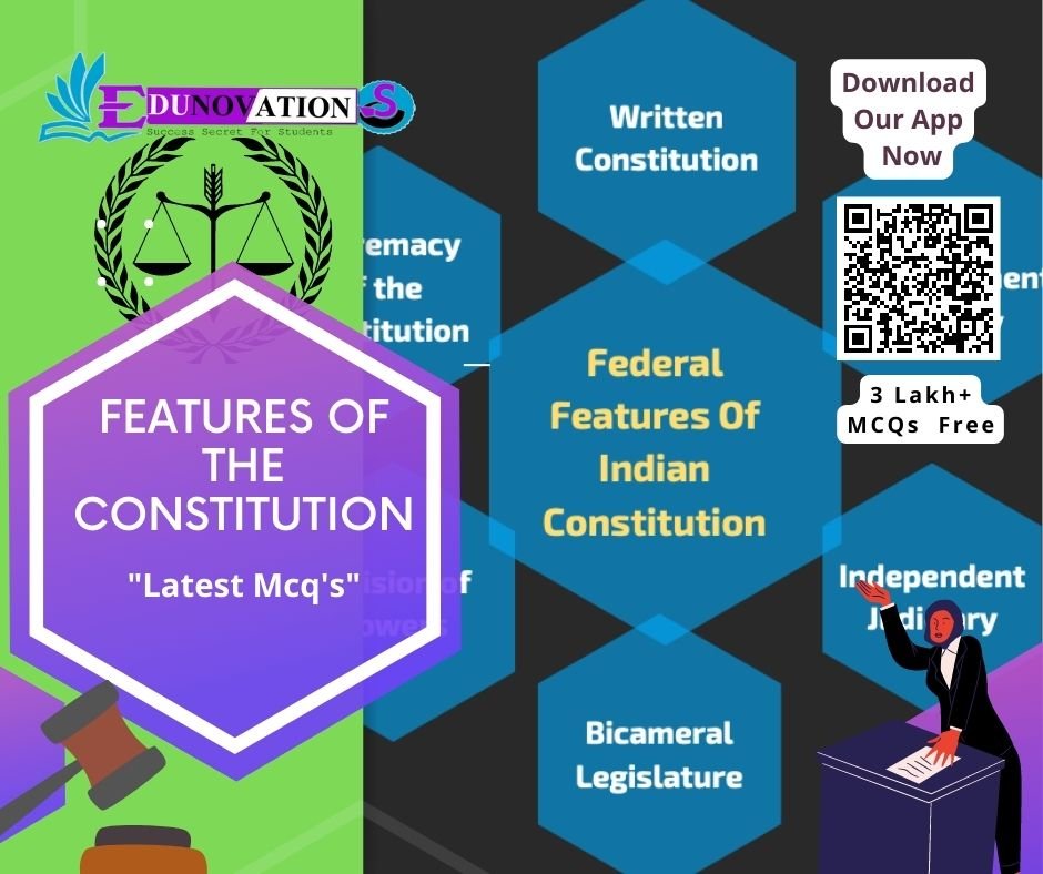 Features Of The Constitution Indian Polity GK MCQ MCQs Multiple