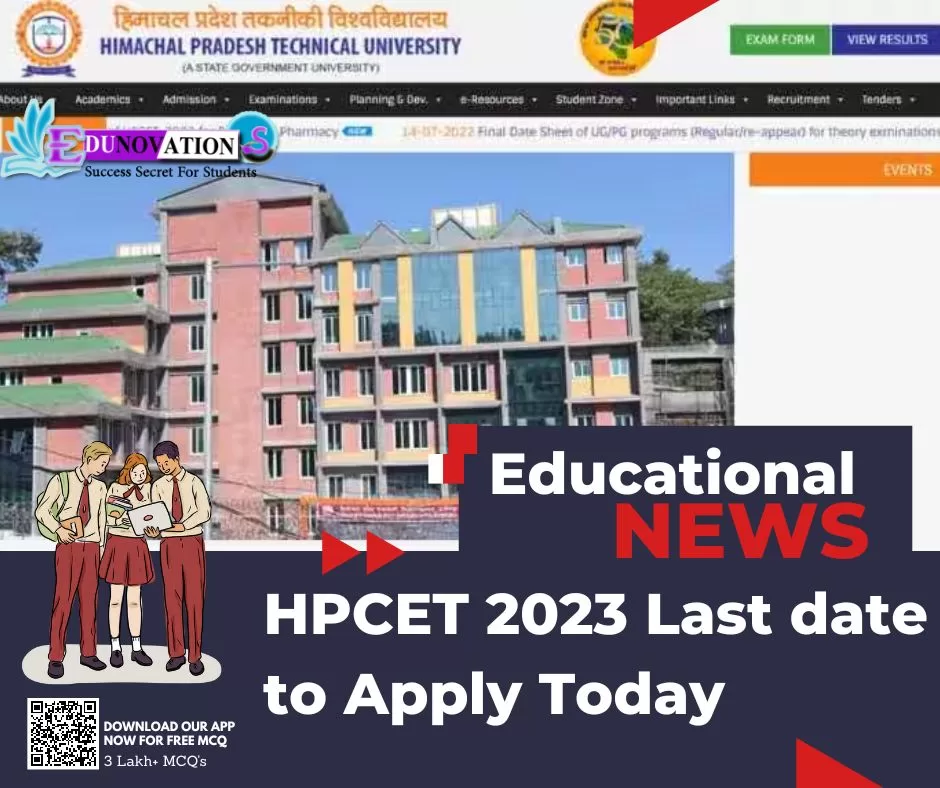 HPCET 2023 Last Date To Apply Today Edunovations