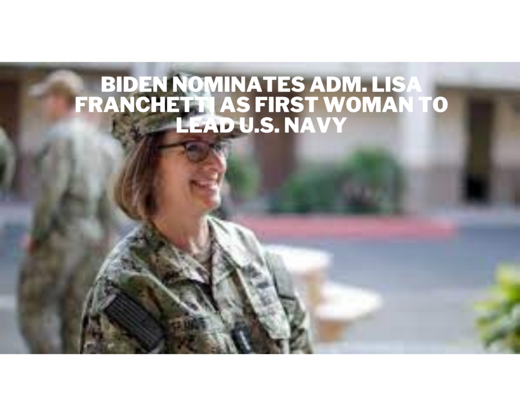 "First woman to lead US Navy"
