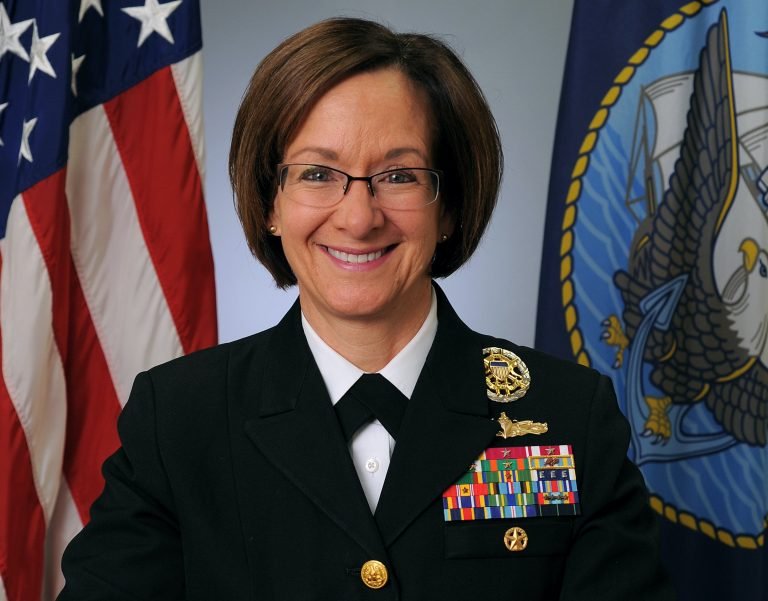 "First woman to lead US Navy"