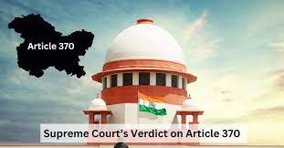 "Supreme Court Article 370 judgment"
