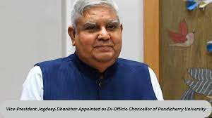 "Vice President Jagdeep Dhankhar Pondicherry University"