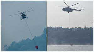भारतीय वायु सेना के जंगल में आग बुझाने का अभियान