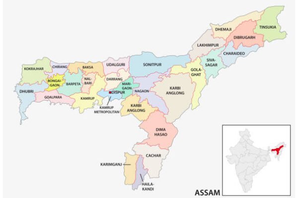 Assam district with lowest literacy rate