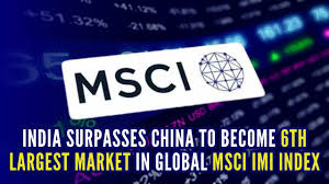 India 6th largest MSCI ACWI