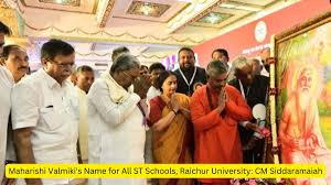 Maharishi Valmiki school renaming Karnataka
