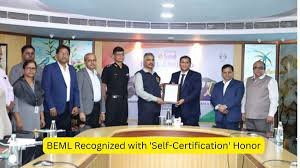 BEML self-certification recognition India