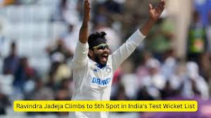 Ravindra Jadeja Test wickets milestone