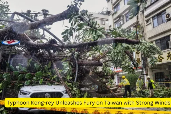 Typhoon Kong-Rey impact on Taiwan
