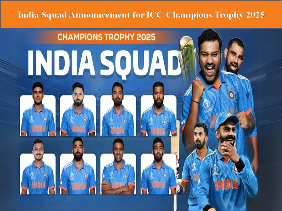 India squad for ICC Champions Trophy 2022