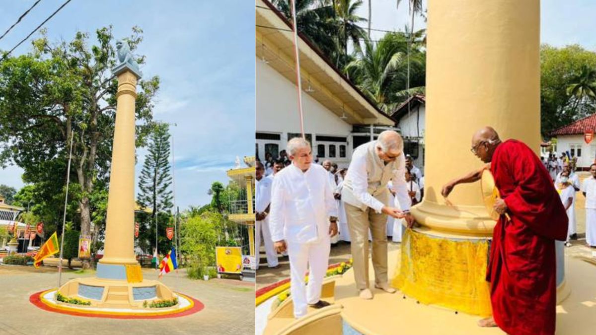 Ashoka Pillar Replica Unveiled in Sri Lanka