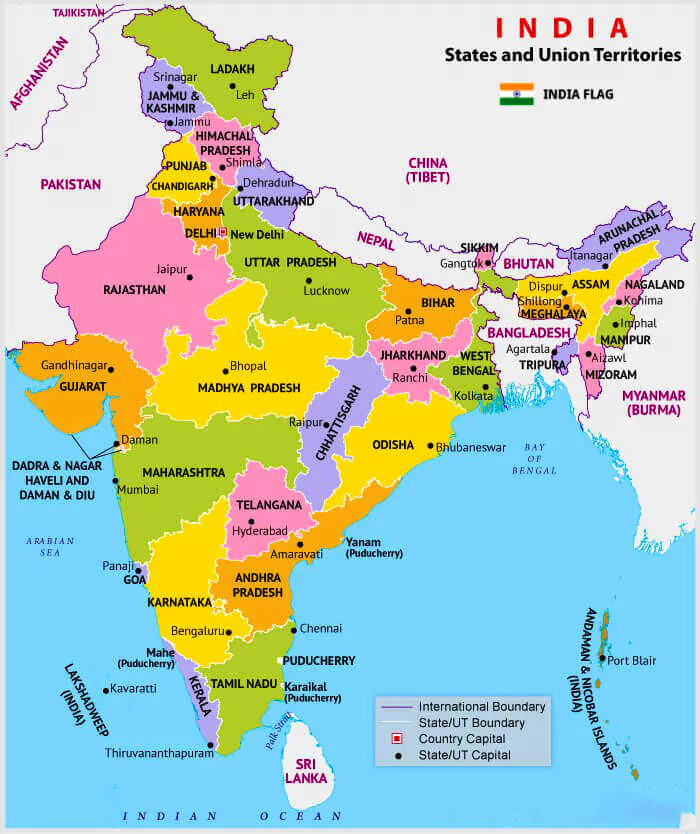 Indian states and capitals