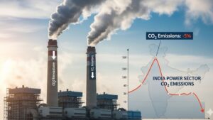 India CO₂ emission drop 2025