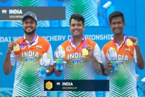 India men compound archery gold