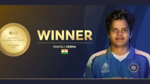 Shafali Verma ICC Women’s Player of the Month November