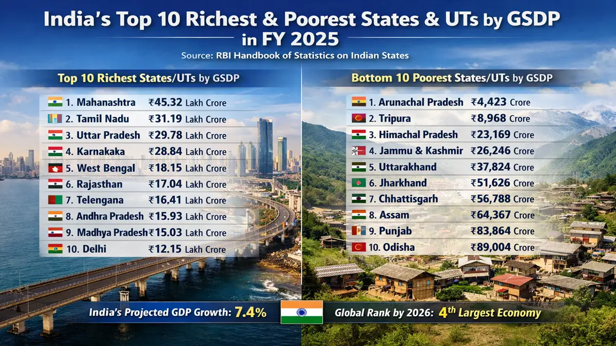 India richest states GSDP 2025