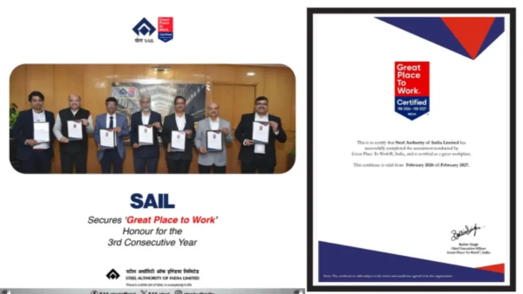 SAIL Great Place to Work Certification 2026