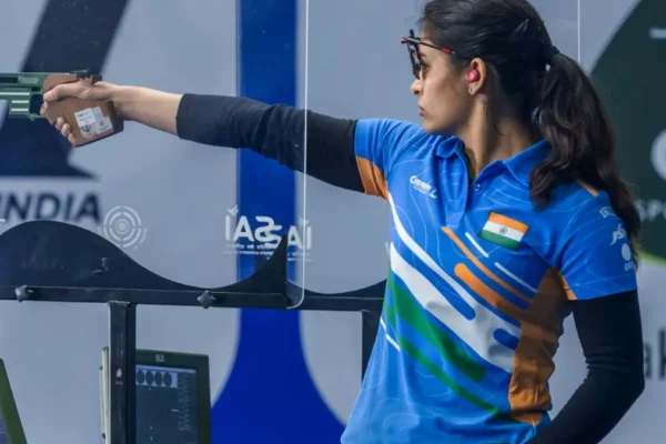 Manu Bhaker Silver Medal 25m Pistol Asian Shooting Championships