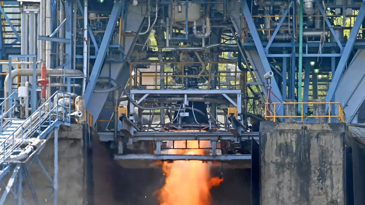 CE20 Cryogenic Engine Ground Test