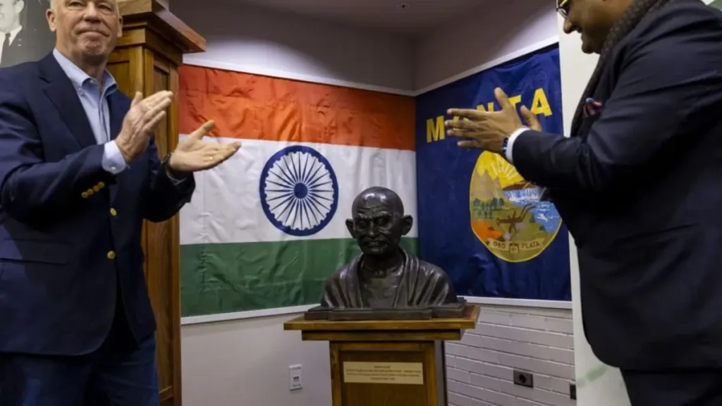 Mahatma Gandhi bust Montana