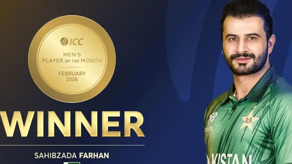 Sahibzada Farhan ICC Player of the Month February