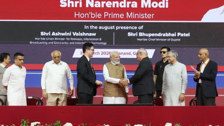 India Semiconductor Plant Gujarat: PM Narendra Modi Launches Kaynes Semicon Facility in Sanand Boosting Chip Industry