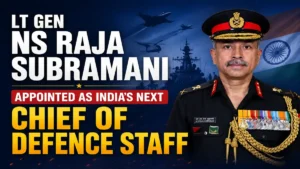 lt gen ns raja subramani appointment