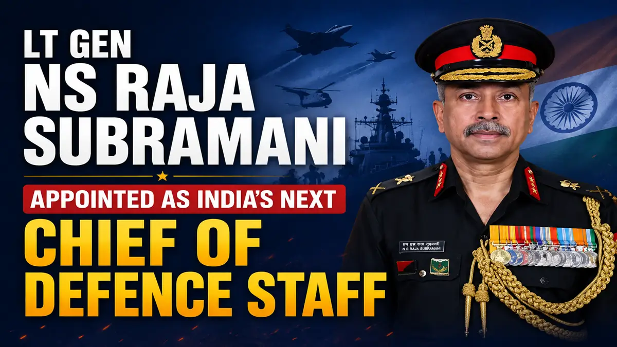 lt gen ns raja subramani appointment