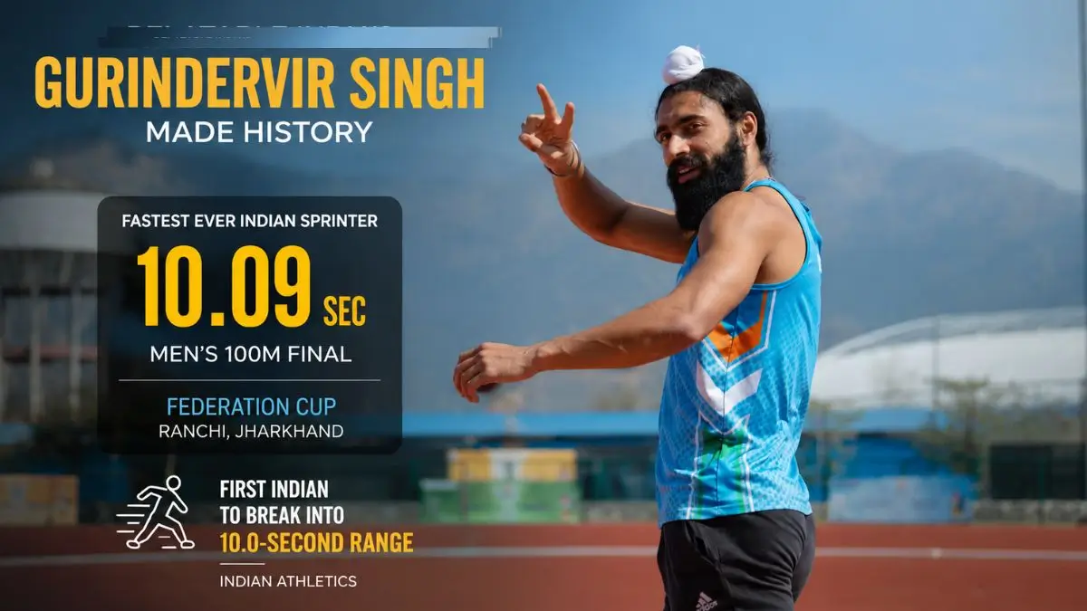 Gurindervir Singh 100m Record