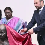 President Murmu Gandhi bust North Macedonia
