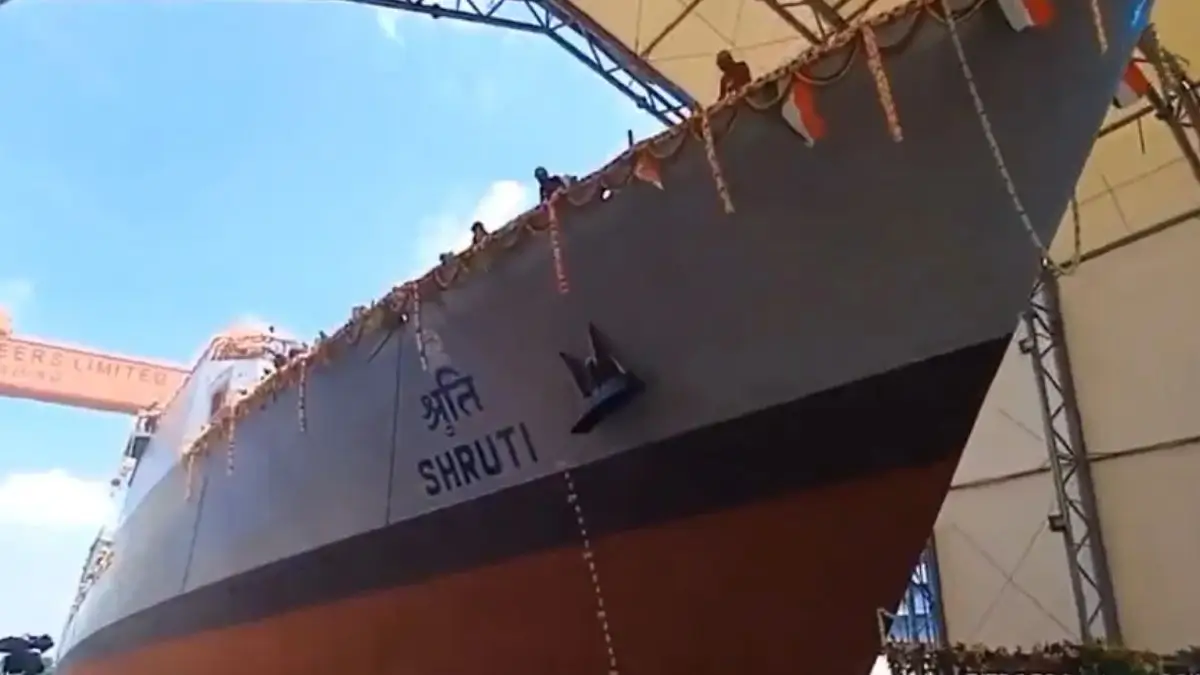 Indian Navy Shruti NGOPV launch