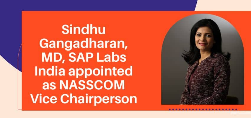 "सिंधु गंगाधरन NASSCOM नियुक्ति"