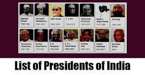 "भारतीय राष्ट्रपतियों के इतिहास की सूची"