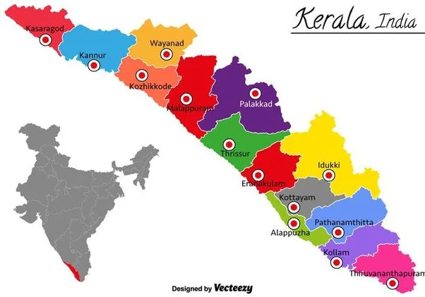केरल भौगोलिक क्षेत्र विस्तार