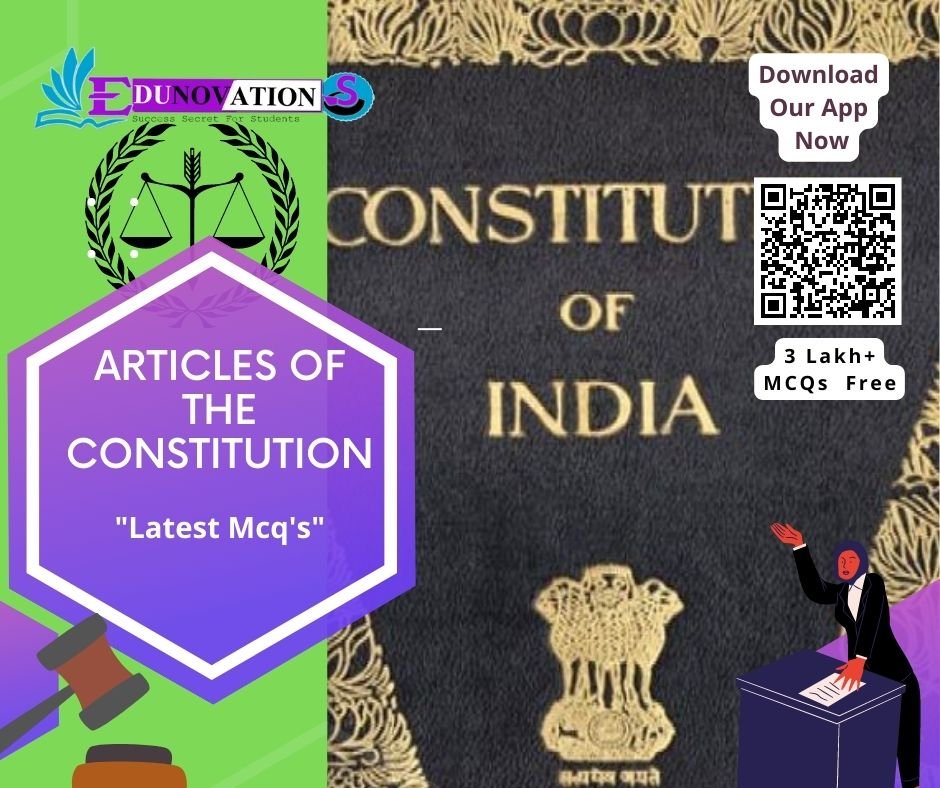 Articles Of The Constitution Mcq