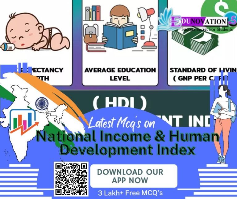 National Income And Human Development Index - Indian Economy GK MCQ ...