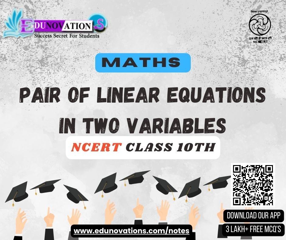 Ncert Class 10 Maths Mcq Pair Of Linear Equations In Two Variables Mcqs Multiple Choice 8660