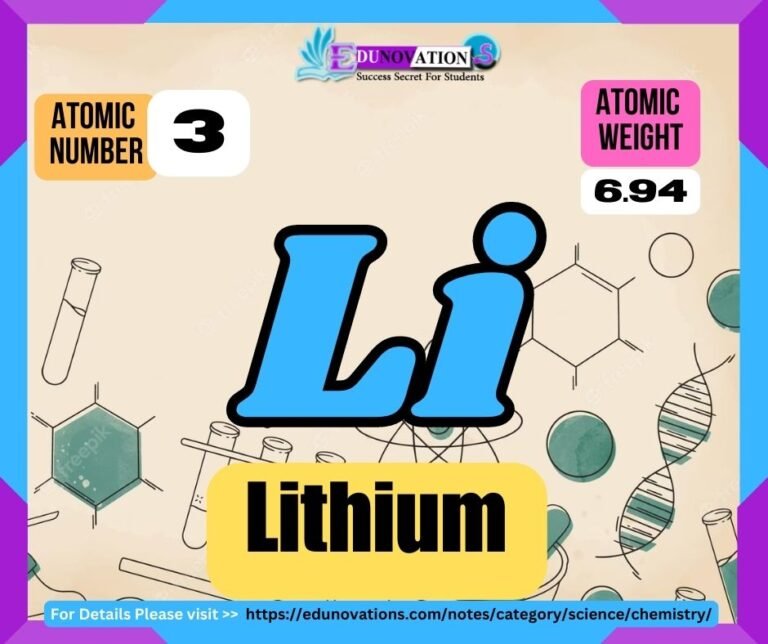 Lithium Properties, usage, isotopes, methods of production and applications