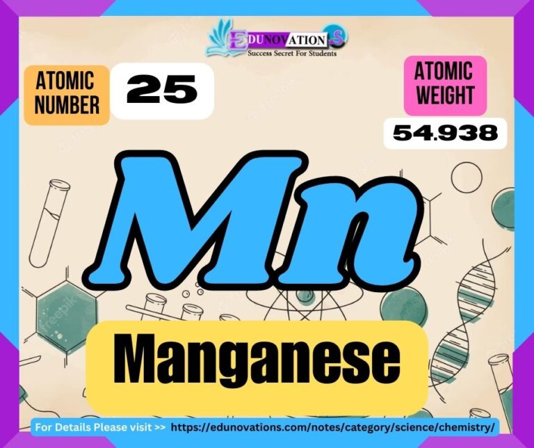 Manganese Properties, usage, isotopes, methods of production and applications