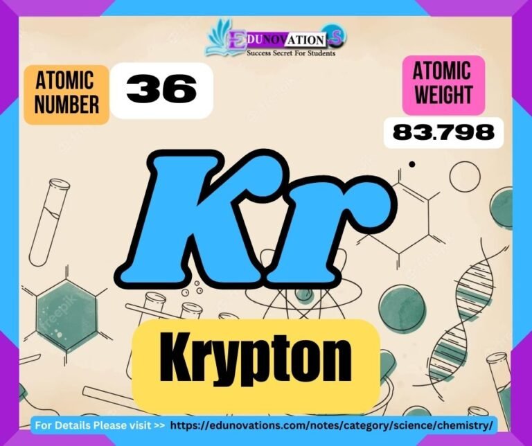 Krypton Properties, usage, isotopes, methods of production and applications