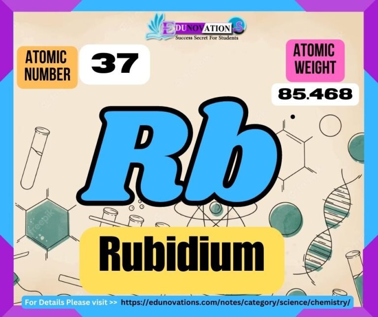 Rubidium Properties, usage, isotopes, methods of production and applications