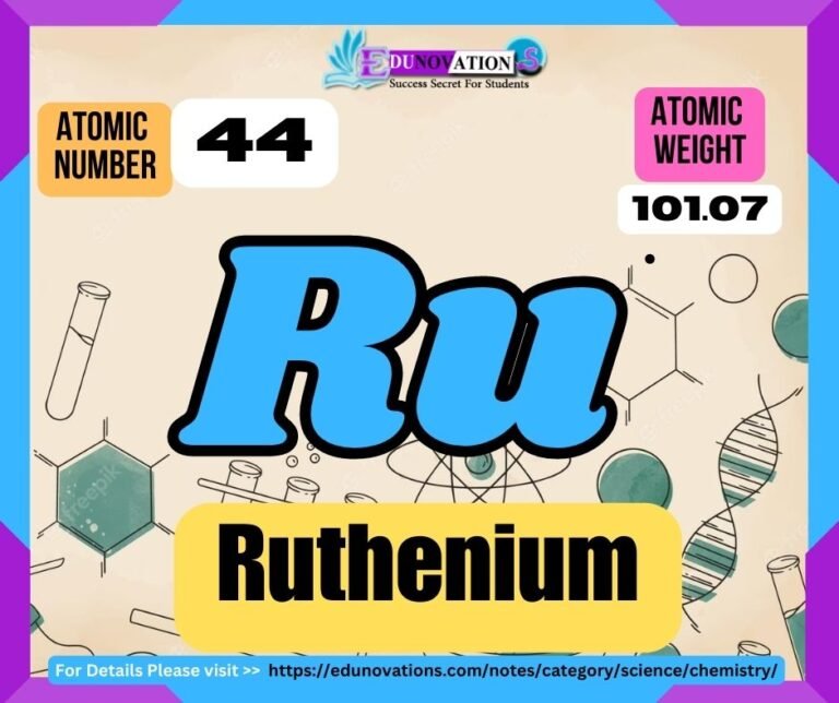 Ruthenium Properties, usage, isotopes, methods of production and applications