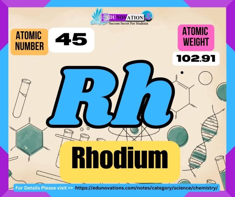 Rhodium Properties, usage, isotopes, methods of production and applications