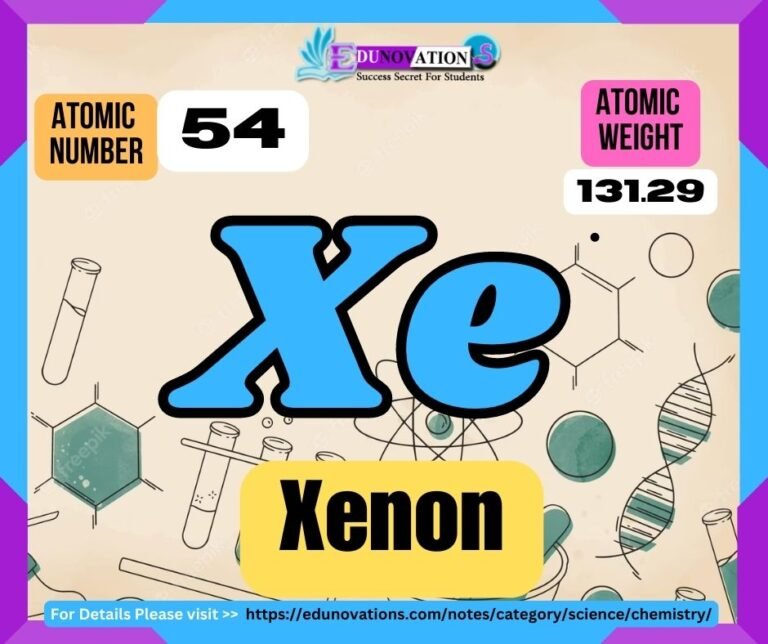 Xenon Properties, usage, isotopes, methods of production and applications