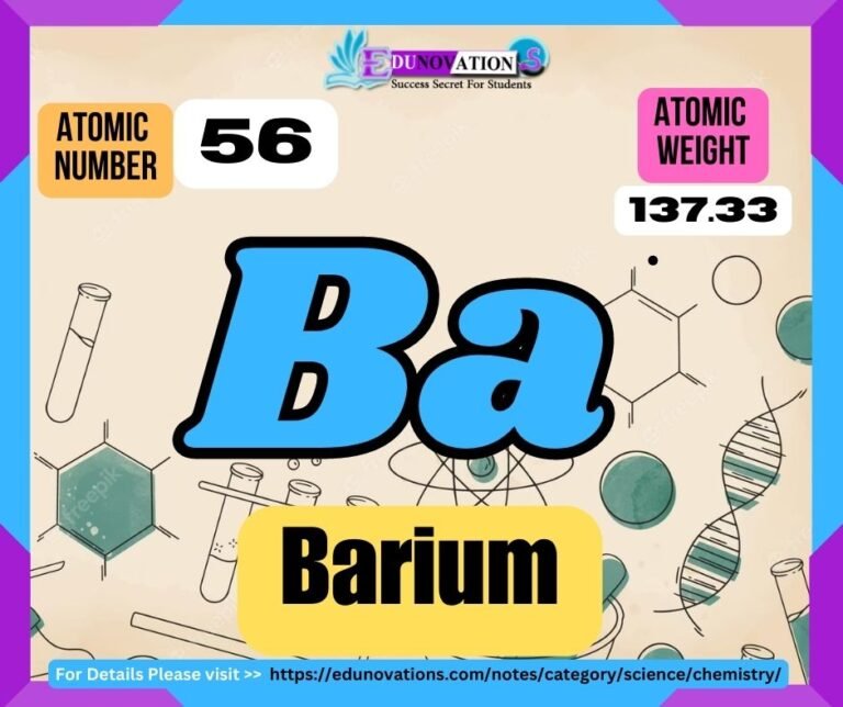 Barium Properties, usage, isotopes, methods of production and applications