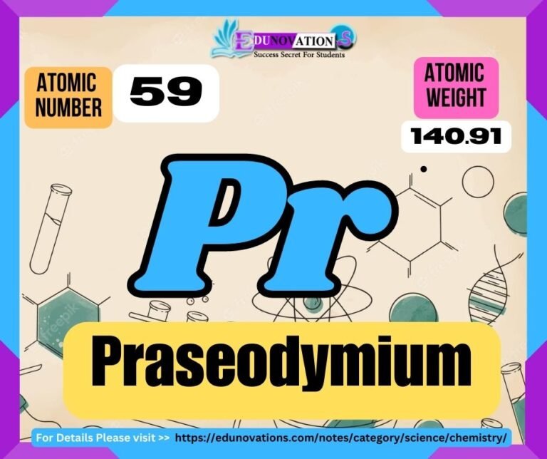 Praseodymium Properties, usage, isotopes, methods of production and applications