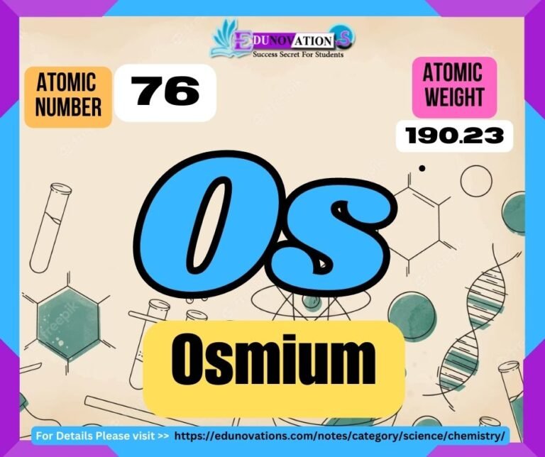 Osmium Properties, usage, isotopes, methods of production and applications