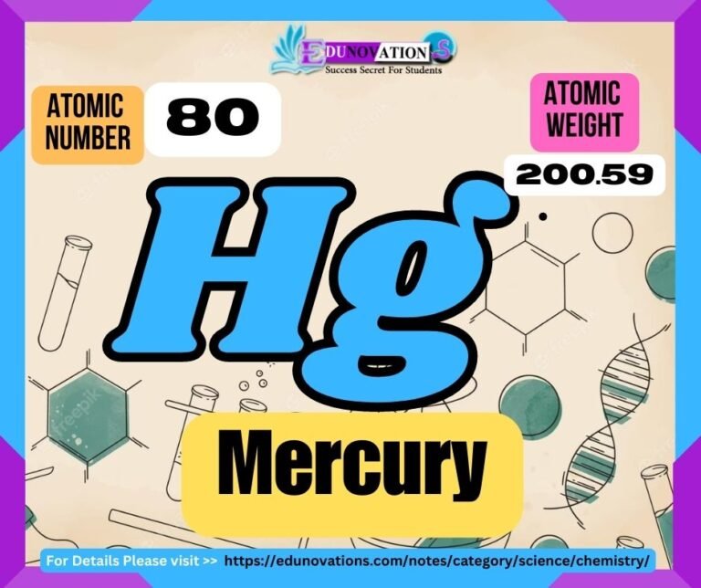 Mercury Properties, usage, isotopes, methods of production and applications