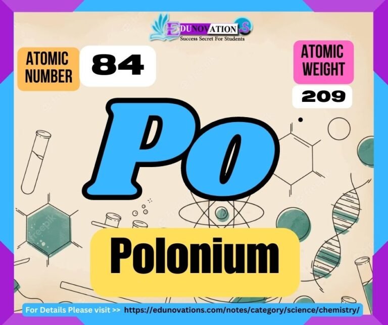 Polonium Properties, usage, isotopes, methods of production and applications