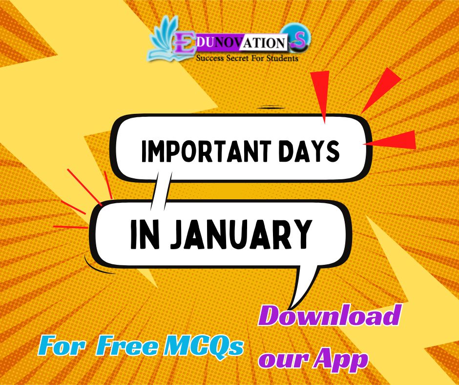 Important days in january Important days in january